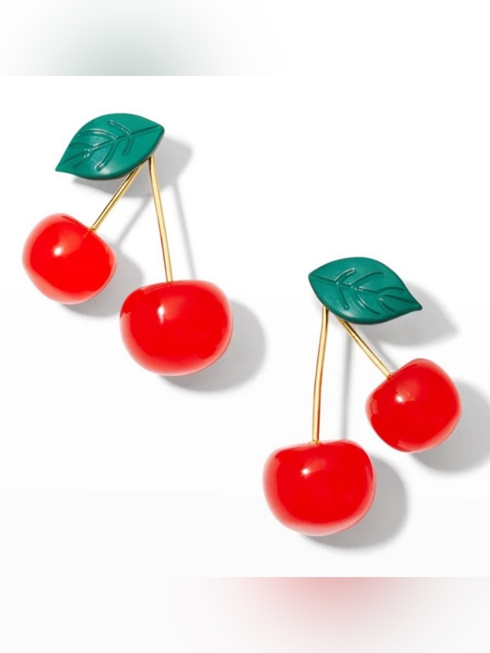 NWOT Lele Sadoughi Cherry Post Earring